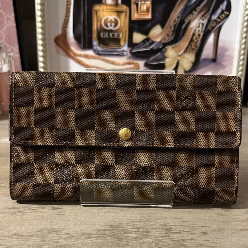 Louis Vuitton Damier Ebene Sarah long Wallet